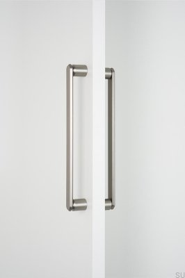Tirador alargado de doble cara para muebles Fase Big 320, aluminio plateado cepillado.