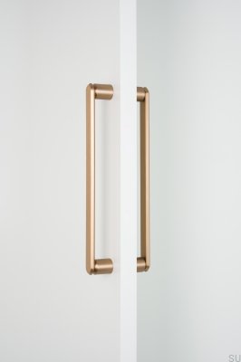 Tirador de mueble alargado de doble cara Fase Big 320 Aluminio Oro Cepillado Cava