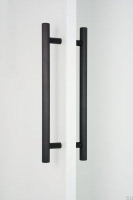 Tirador alargado de doble cara para muebles Boto Big 320, aluminio negro cepillado.