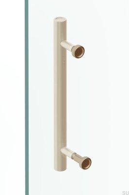 Tirador para puerta de ducha Boto 18 de aluminio dorado cepillado Cava
