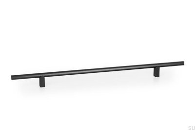 Tirador alargado para muebles Kumo 320, aluminio, negro, titanio