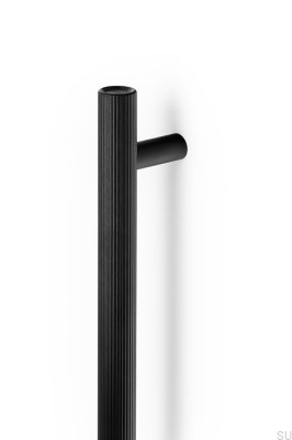 Tirador alargado de un solo lado para muebles Boto Big 1024, aluminio, negro cepillado.
