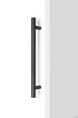 Tirador alargado de un solo lado para muebles Boto Big 320, aluminio, negro cepillado.