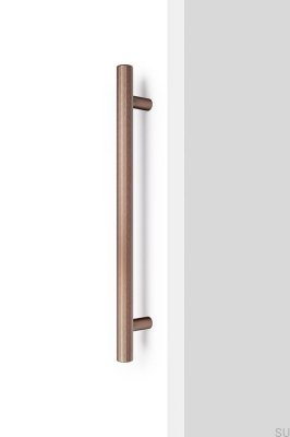 Tirador alargado de un solo lado para muebles Boto Big 320, aluminio, marrón, cepillado.