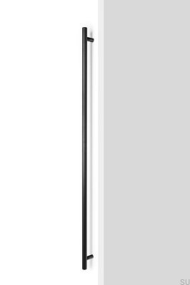 Tirador alargado de doble cara para muebles Boto Big 1024, aluminio negro cepillado.