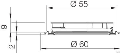 Foco LED Stella Flat 2700K IP44 3W Plata