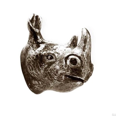 Pomo para mueble Noshörning Rhino Ancient negro