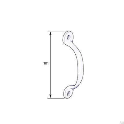 Tirador para mueble alargado 5854 Níquel pulido