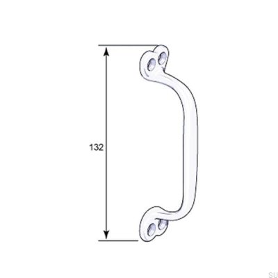 Tirador para mueble alargado 5848 Níquel pulido