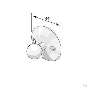 Pomo para mueble con base 5319 Níquel pulido