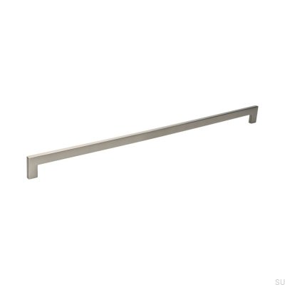 Karstorp 448 Tirador para muebles rectangular, cepillado, plateado