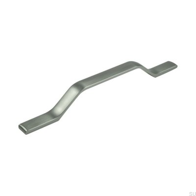 Cha-Cha 160/192 Tirador para mueble rectangular plateado cepillado