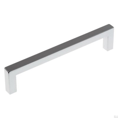 Tirador para mueble rectangular 8137 Plata sintética
