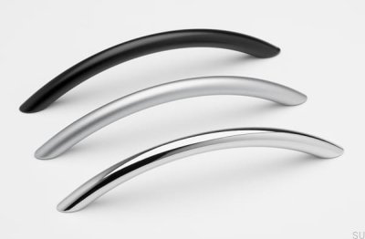 Tirador para mueble alargado 7860 96 Silver Brushed (aspecto aluminio)