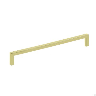 Tirador para mueble alargado Soft 192 Oro pulido