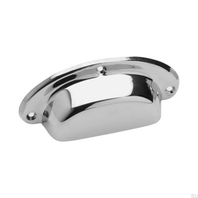 Tirador para mueble Shell 1843 95 Níquel pulido plata