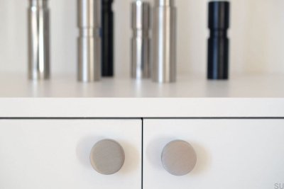 Pomo para mueble Dot 30 Acero inoxidable cepillado