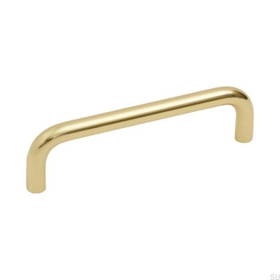 Tirador para mueble alargado Bolmen 128 Latón natural, Pulido, Lacado