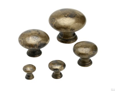 Pomo para mueble 411 17 Oro Latón Sin pulir Sin pintar