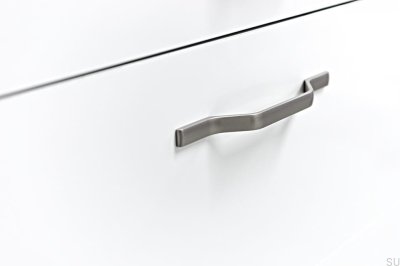 Cha-Cha 160/192 Tirador para mueble rectangular plateado cepillado