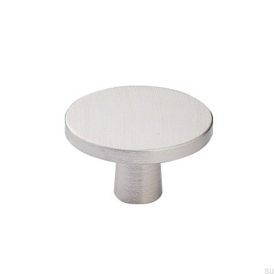 Tirador para mueble Plato Plata Cepillado