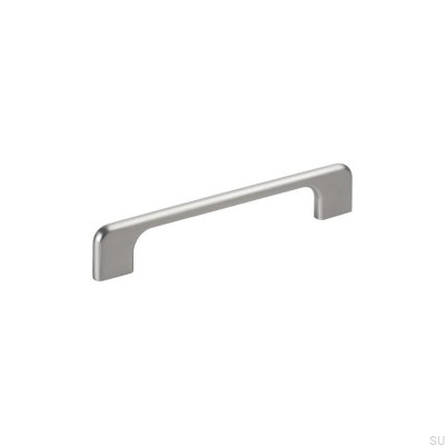 Tirador para mueble rectangular Doppia 128/160 Aluminio plateado
