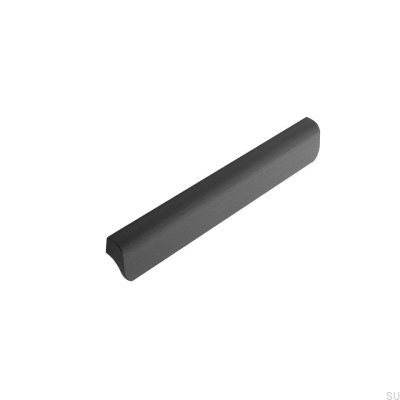 Tirador para mueble rectangular Fall 224 Aluminio Negro