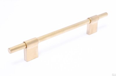 Tirador para mueble Line 128 Dorado Latón Cepillado Sin pintar