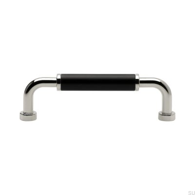 Tirador para mueble largo Brohult M 96 Níquel pulido con negro