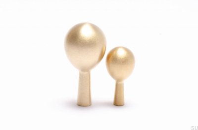 Colgador de pared Drop 56 de latón dorado cepillado sin lacar