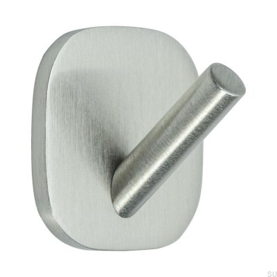 Percha de pared maciza 1 Plata cepillada