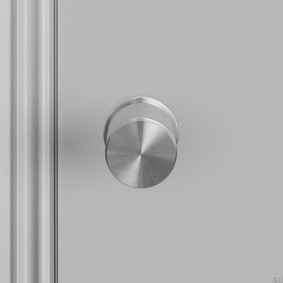 Pomo de puerta de doble cara Cross 57 Acero Plata