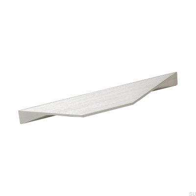 Tirador para mueble largo Cutt 96/128, aluminio plateado