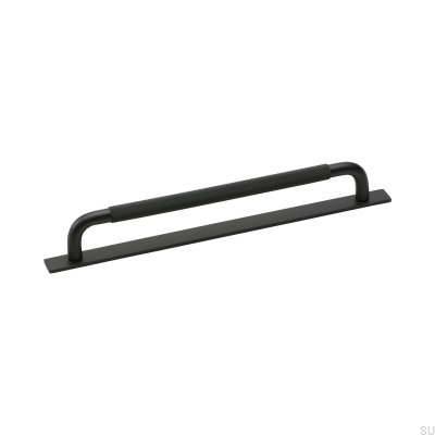 Tirador para mueble alargado con arandela Helix 224 Aluminio Negro