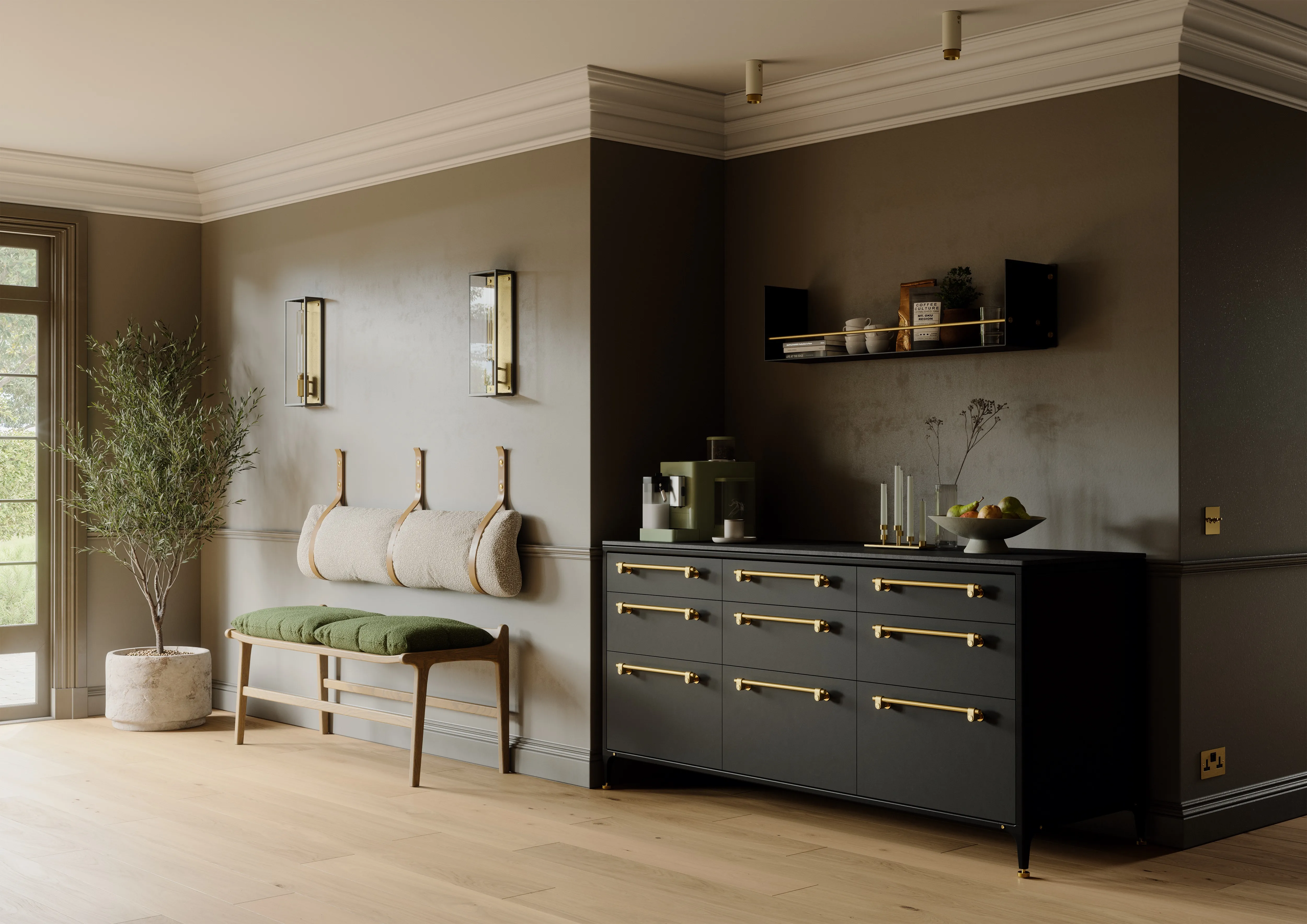 Interior decorado con tiradores y accesorios de Skandynawskie Uchwyty